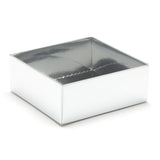 FOLD UP 4 CHOCOLATE BOX BASE - SILVER (Pack of 20)