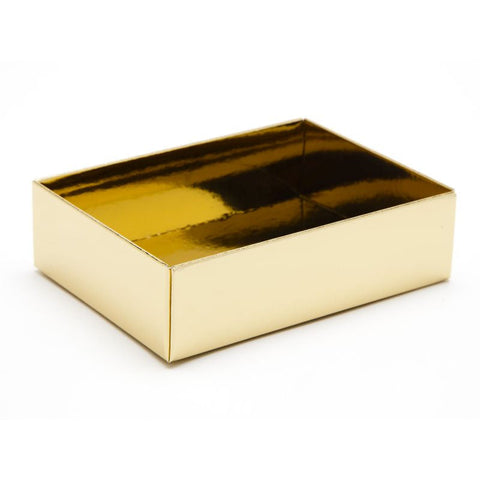 FOLD UP 6 CHOCOLATE BOX BASE - GOLD (Pack of 20)