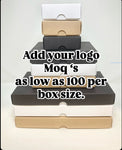 FOLD UP 2 CHOCOLATE BOX LID - BLACK (Pack of 20)