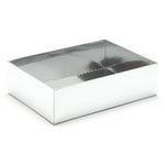 FOLD UP 6 CHOCOLATE BOX BASE - SILVER (Pack of 20)