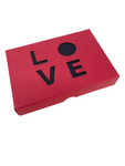 FOLD UP 12 CHOCOLATE BOX LID - CHERRY RED (Pack of 20)