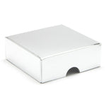 FOLD UP 9 CHOCOLATE BOX LID - SILVER (Pack of 20)