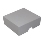 FOLD UP 9 CHOCOLATE BOX - BUNDLE - Black Base/White Lid/White insert (Pack of 20)