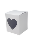 Small Confectionery Box with heart window - WHITE