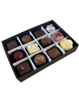 FOLD UP 12 CHOCOLATE BOX BASE - BLACK (Pack of 20)